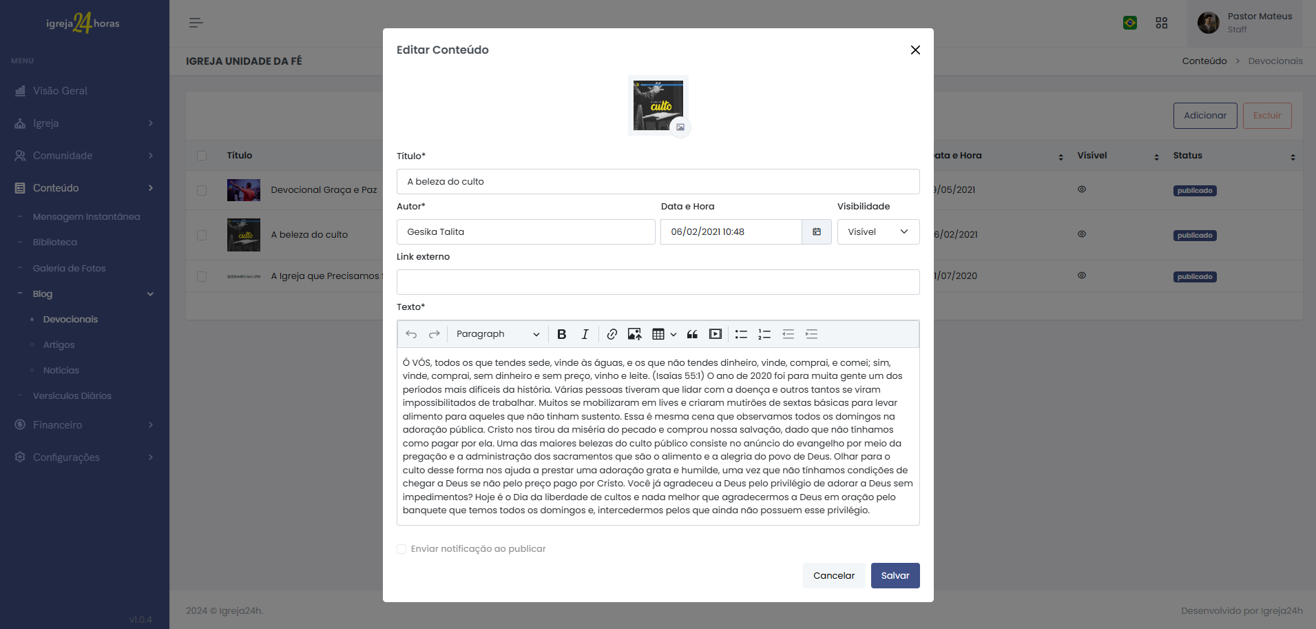 Comunicação Igreja24h