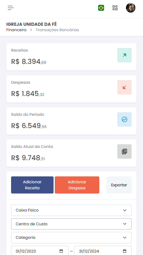 Financeiro Igreja 24h